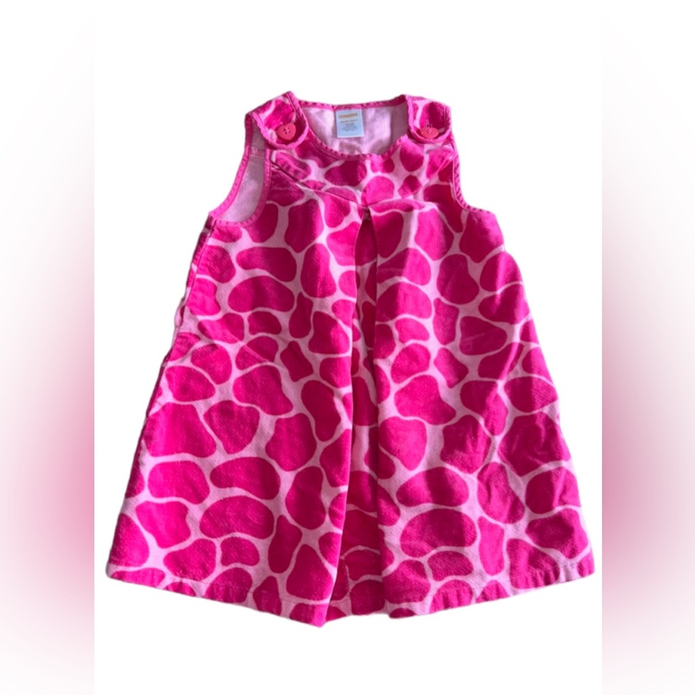 Gymboree Lovable Giraffe Hot Pink Baby Dress